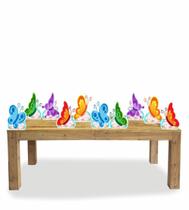 Kit Display de chão e mesa totens festa Borboletas 10 Pçs Kit Display de chão e mesa totens festa Borboletas 10 Pçs