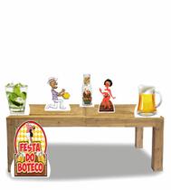 Kit Display de chão e mesa totens festa Boteco Kit Display de chão e mesa totens festa Boteco