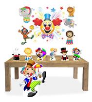 Kit Display de chao totens Circo 7 Pcs + Painel 150x100m Kit Display de chao totens Circo 7 Pcs + Painel 150x100m