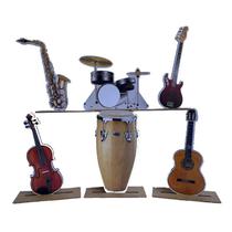 Kit Display De Mesa 6 Peças Festa Instrumentos Musicais Mdf - Juju Brasil