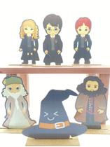 Kit Display De Mesa 6 Peças Para Festa Harry Potter Cute Mdf