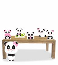 kit Display de mesa festa Panda Rosa 6 de 22cm