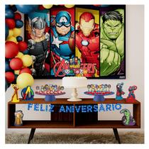 Kit Display Enfeite Mesa Decoracao Festa Vingadores Avenger