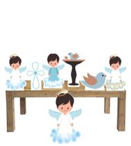 Kit Display Festa Batizado Anjinho 1 Totem Chão E 6 Displays Kit Display Festa Batizado Anjinho 1 Totem Chão E 6 Displays