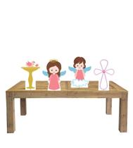 Kit Display Festa Batizado Anjinho Menina 4 Displays Kit Display Festa Batizado Anjinho Menina 4 Displays