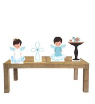 Kit Display Festa Batizado Anjinho Menino 4 Displays Kit Display Festa Batizado Anjinho Menino 4 Displays