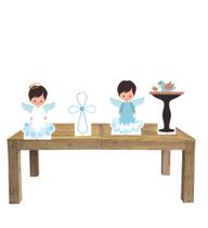 Kit Display Festa Batizado Anjinho Menino 4 Displays Kit Display Festa Batizado Anjinho Menino 4 Displays