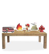 Kit Display Festa Bombeiro Moreno 5 Peças