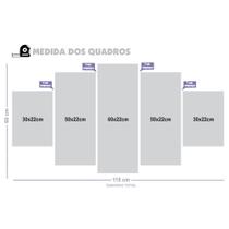 Kit Display Festa Chá Revelação + Quadro Decorativo Mosaico