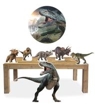 Kit Display Festa Dinossauro + Painel Elipse Mdf 67Cm