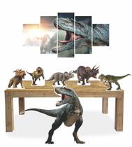 Kit Display Festa Dinossauro + Quadro Decorativo Mosaico