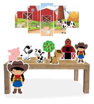 Kit Display Festa Fendinha Menina Morena Cabelo Preto +