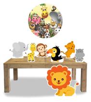 Kit Display Festa Safari + Painel Elipse Mdf Kit Display Festa Safari + Painel Elipse Mdf