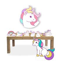 Kit Display Festa Unicornio + Painel Elipse Mdf Kit Display Festa Unicornio + Painel Elipse Mdf