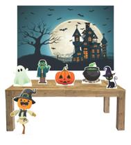 Kit Display Mdf Halloween 06 Peças + Painel Grande