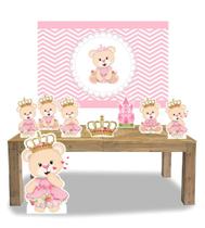 Kit Display Mdf Ursa Princesa Com 08 Pçs + Painel Grande Kit Display Mdf Ursa Princesa Com 08 Pçs + Painel Grande