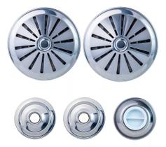 Kit Dispositivos Inox 2 Ralos De Fundo 1 Aspiração 2 Retorno