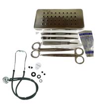 Kit dissecação + estetóscopio medicina veterinária preto Kit dissecação + estetóscopio medicina veterinária preto