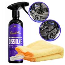 Kit Dissolve Cadillac 500ml + Pano cadillac -Desengraxante Multiuso Sujeira Pesada