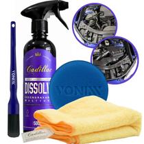 Kit Dissolve Cadillac 500ml + Pano + Pincel + Aplicador Vonixx -Desengraxante Multiuso Sujeira Pesada