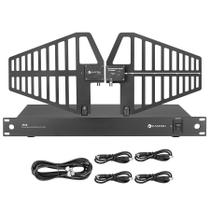 Kit Distribuidor De Sinal Com 2 Antenas Para 4 Sistemas De Microfones UHF AD840BR Kadosh