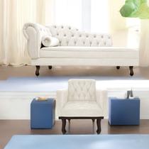 Kit Diva Recamier Diana 185cm Lado Direito e 01 Poltrona Classic Corano - Amarena Móveis