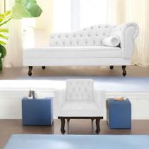 Kit Diva Recamier Diana 185cm Lado Esquerdo e 01 Poltrona Classic Corano - Doce Sonho Móveis