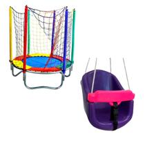 Kit Diversão Cama Elástica 1,40m Balanço Baby Infantil