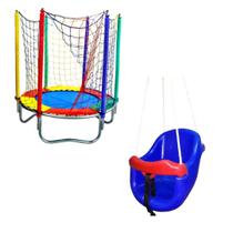 Kit Diversão Cama Elástica 1,40m Balanço Baby Infantil