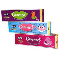 Kit Diversão Dental Carmed Fini Minhocas Dentadura Beijos