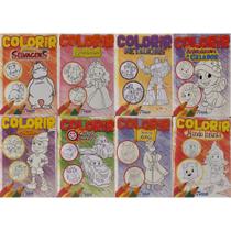 Kit diversos para colorir com 8 livros - infantil - contém histórias e desenhos - EDITORA