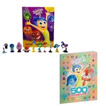 Kit: Divertida Mente 2 (Novas Emoções): Livro + 10 Miniaturas + Cenário + 500 Adesivos