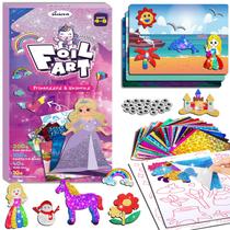 Kit divertido Foil Art Baobrava Unicorn Princess para crianças a partir de 4 anos