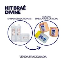 kit Divine Braé Absolutely Smooth 3 un fracionadas em 120ml cada - Kit Antifrizz