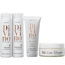 Kit Divine Shampoo, Condicionador, Máscara e Leave-in