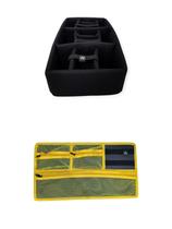 Kit Divisória e Organizador de tampa P/ Case MP0055, Pelican 1510 e MAI 545 ATM Pro Amarelo e Preto