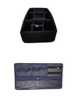 Kit Divisória e Organizador de tampa para Case MP0055, Pelican 1510 e MAI 545 ATM Pro Azul e Preto