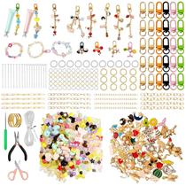 Kit DIY Aucscott para fazer chaveiros com pingentes para meninas Kit DIY Aucscott para fazer chaveiros com pingentes para meninas