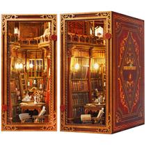 Kit DIY Book Nook Library JOOHOUR com luz LED