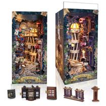 Kit DIY Book Nook SUDOPOR Magic Night Alley com capa protetora contra poeira de LED