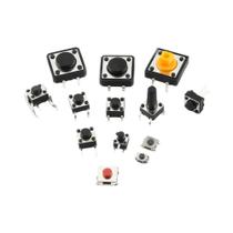 Kit DIY Com 125 Peças De Micro Interruptores De Botão Táctil SMD DIP Reset Mini Leaf Switch 25 Tipos Kit DIY Com 125 Peças De Micro Interruptores De Botão Táctil SMD DIP Reset Mini Leaf Switch 25 Tipos