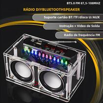 Kit DIY de Alto-Falante Bluetooth com Rádio FM (87,5-108MHz) - Projeto de Solda e Montagem Eletrônica