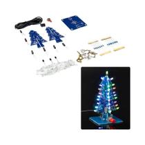 Kit DIY De Árvore De Natal 3D Colorida Com LED - Kit De Circuito Eletrônico Divertido Kit DIY De Árvore De Natal 3D Colorida Com LED - Kit De Circuito Eletrônico Divertido