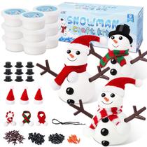 Kit DIY de boneco de neve BANBBUR Build 9 Boneco de neve com argila de modelagem
