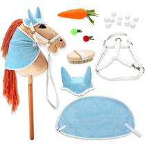 Kit DIY de Cabeçada para Cavalo de Brinquedo Teyva Daily com 9 Peças Azul