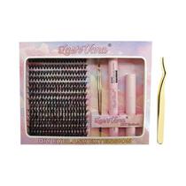 Kit DIY de Extensão de Cílios 8-16mm - Cola e Ferramentas de Maquiagem