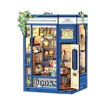 Kit DIY De Mini Livraria Em Madeira Com Luz, Presente Criativo De Natal