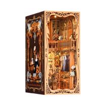 Kit DIY De Mini Livraria Iluminada Por LED, Quebra-Cabeça 3D De Madeira Para Decoração De