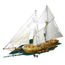 Kit DIY de modelo de veleiro de madeira para montagem de modelo de navio
