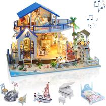 Kit DIY Miniatura Casa de Bonecas GuDoQi Escala 1:24 com Música